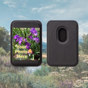 Customized Eco-Friendly Vegan Wallet, Personalized with Your Photo, Magsafe Compatible Wallet, Sustainable Accessory, Minimalist Card Holder