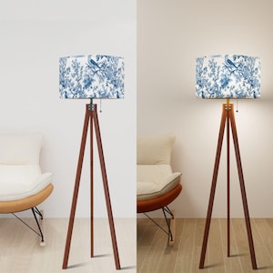 Lampadaire trépied chinois - éclairage intérieur élégant, style vintage, décoration moderne milieu de siècle, bohème chic, design de lanterne unique