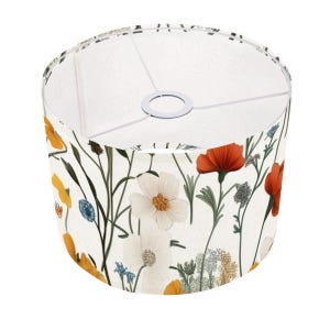 Colorful Chinoiserie Lamp Shade - Wildflower Design, Modern Lighting, Home Decor, Statement Piece & Unique Gift
