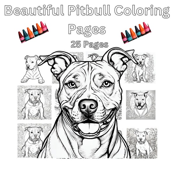 Pitbull Paradise: Captivating Canine Coloring Pages Celebrating Beauty, Strength, and Love – Perfect for Dog Enthusiasts!"