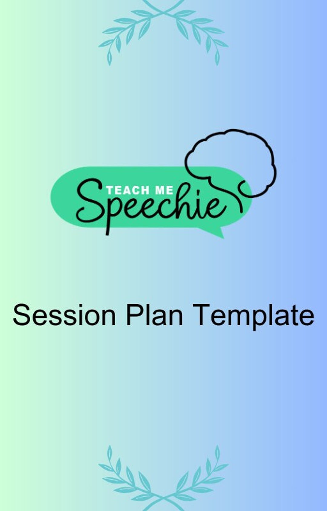 Session Plan Template - Etsy