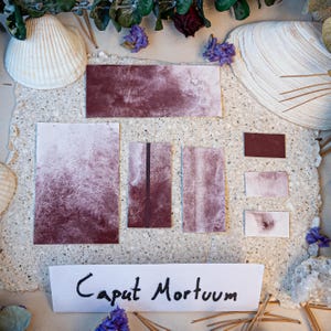 Professional Watercolor Pan Caput Mortuum Single Pigment Artist Paint – Granulating Vibrant Color - Art Supply 758