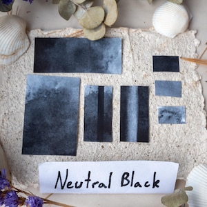 Professional Watercolor Pan Neutral Black Single Pigment Artist Paint – Granulating Vibrant Color - Art Supply 724