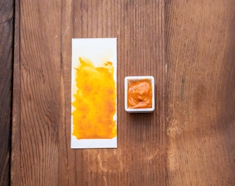 Golden Yellow Professional Watercolor Half Pan | PY110 | Painting Calligraphy Lettering