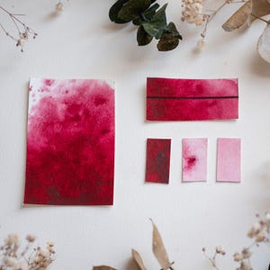 Professional Watercolor Pan Burgundy Red Single Pigment Artist Paint – Granulating Vibrant Color - Art Supply 781