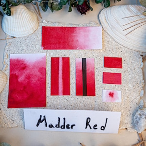 Professional Watercolor Pan Madder Red Single Pigment Artist Paint – Granulating Vibrant Color - Art Supply 725