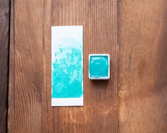 Mint Professional Watercolor Half Pan | PG7, PW6 | Painting Calligraphy Lettering