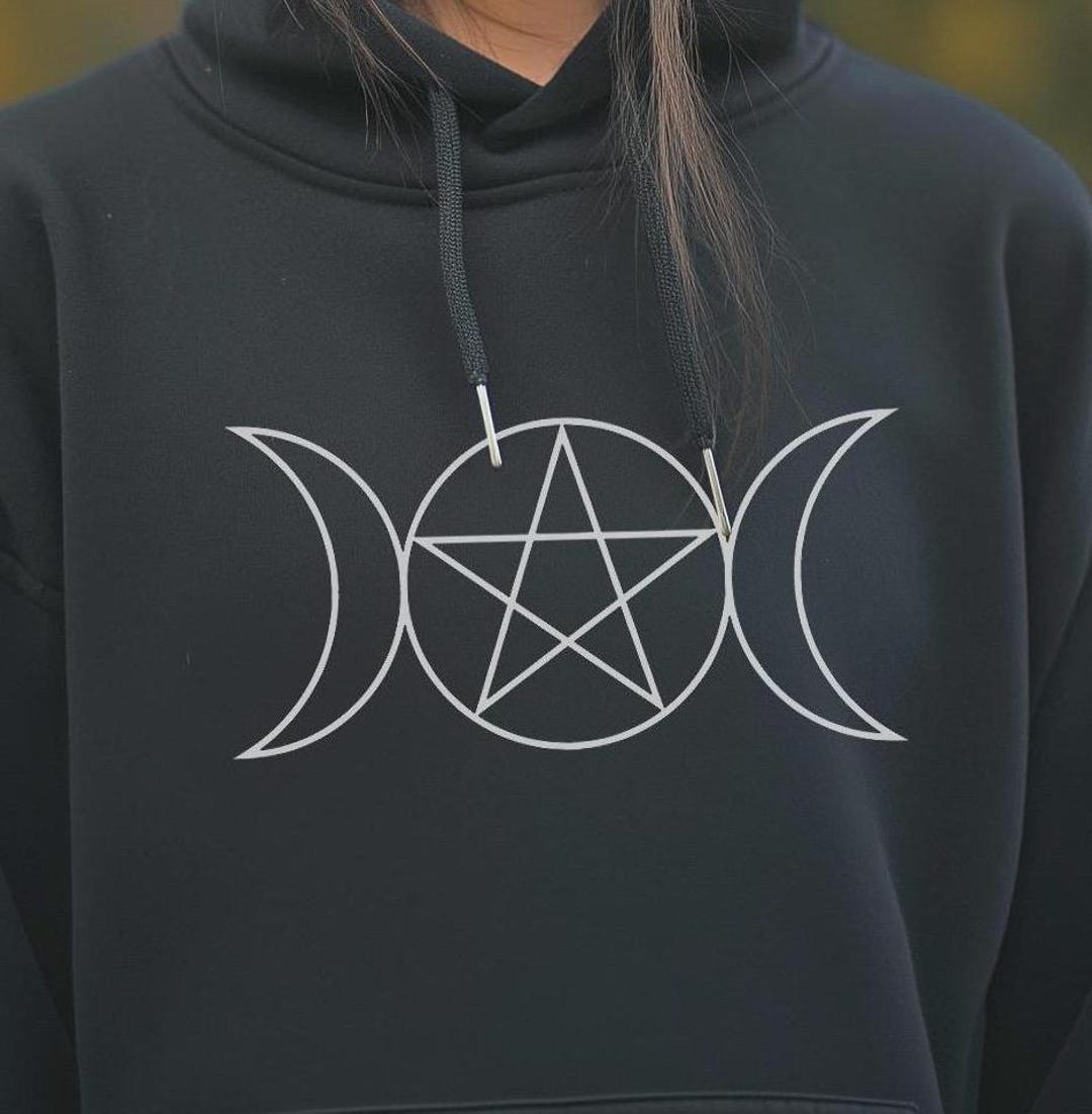 Triple Moon Pagan Hoodie for Women - Etsy