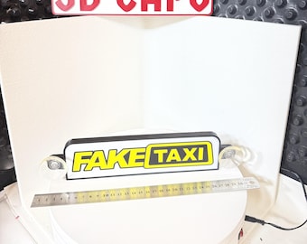 Lightbox FakeTaxi - Fake Taxi illuminated sign for window - Taxi driver sign for men