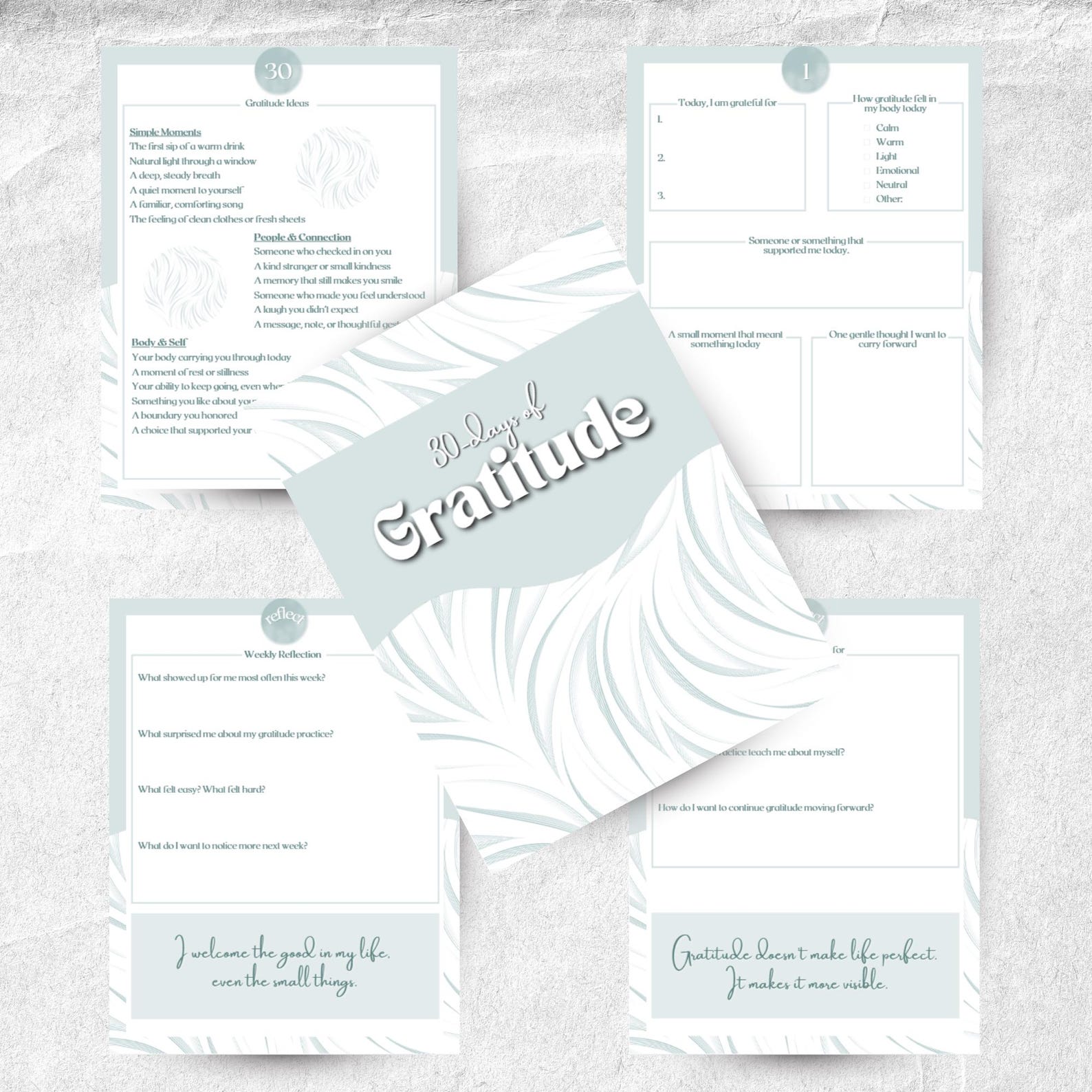 30 Day Gratitude Journal PLR MRR | Canva Template + PDF | Printable ...
