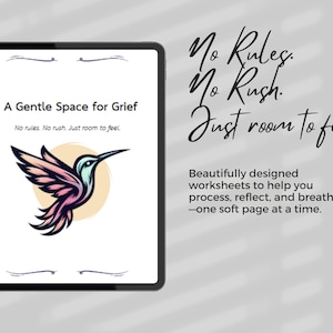 Grief Worksheets Bundle | Printable Grief Journal Pages for Healing | Grief Support & Journaling Prompts | Grief Printables PDF