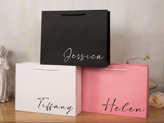 Personalized Bridesmaid Gift Bags,Wedding Gift Bags,Bachelorette Party Gift Bags,Bridal Party Gift Bags,Thank You Gift Bag,Birthday Gift Bag