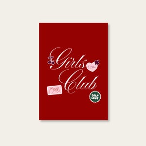 Club des filles | Carte postale de haute qualité en papier recyclé – DIN A6 | Carte de voeux avec un joli design | Respectueux de l'environnement et imprimé régionalement