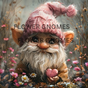 12 Pastel Gnome PNG niedlichen Gnome Druck für Kinderzimmer Gnome für Kind Schlafzimmer Poster Gnome Pastell Druck für Grußkarte Sofort Download Gnome