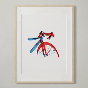 Descarga digital de bicicleta colorida, arte de pared de bicicleta, pintura de acuarela de bicicleta, arte de póster de bicicleta minimalista, boceto de ciclista, impresión artística de bicicleta.