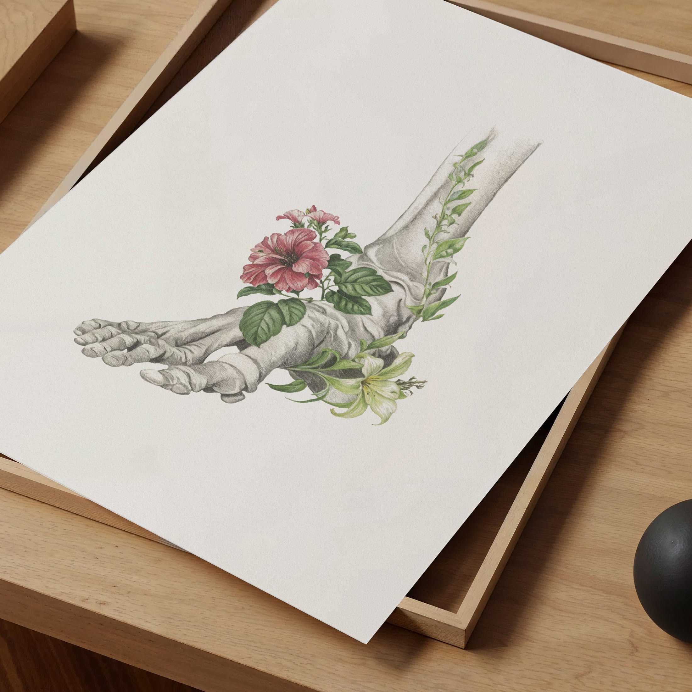 11 Botanical Human Skeleton Bone Printables, Floral Anatomy Wall Art ...