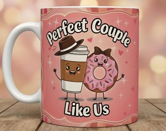 Valentine's Day Mug Wrap Sublimation, 11oz and 15oz Mug Wrap Png, Cute Valentine Mug Wrap, Valentine Gift Png, Funny Kawaii Love Mug Wrap
