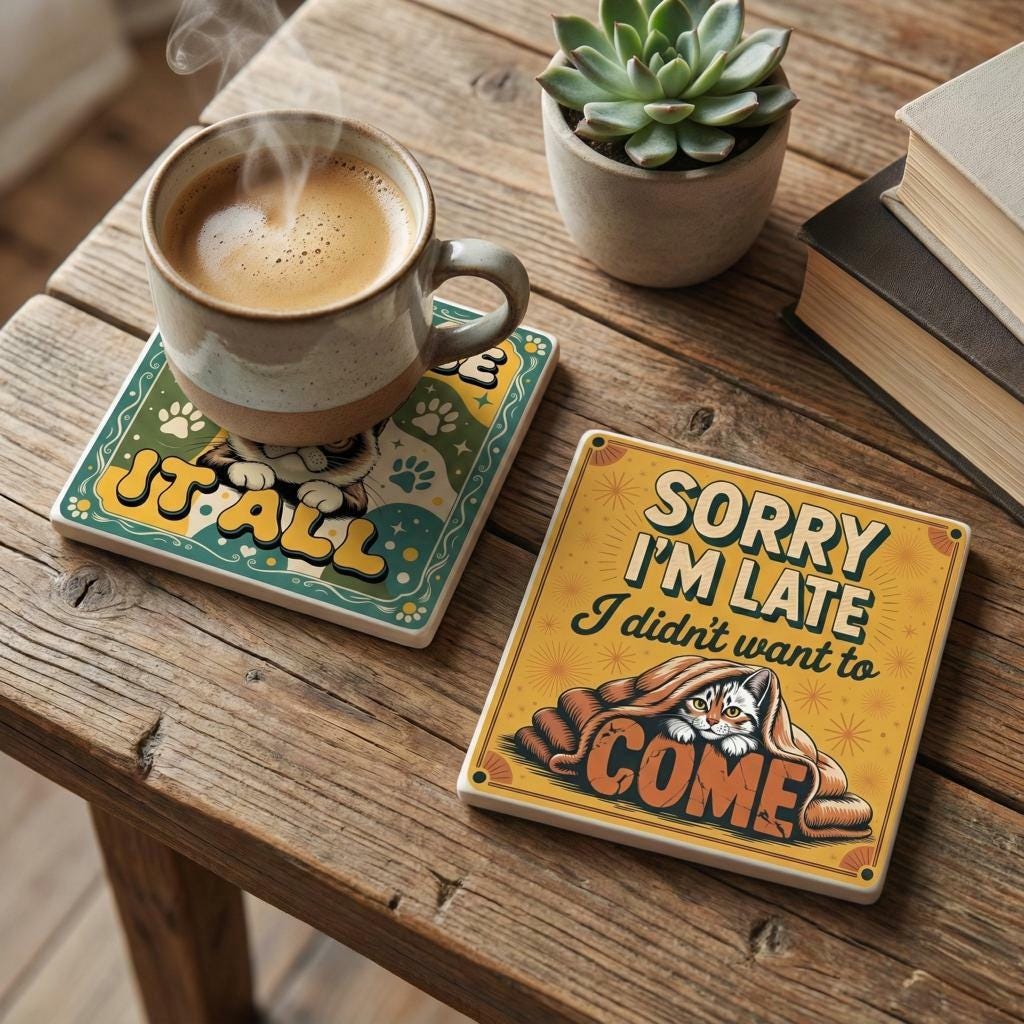 Funny Square Coaster Bundle, Sarcasm Square Coaster Sublimation, Sassy ...