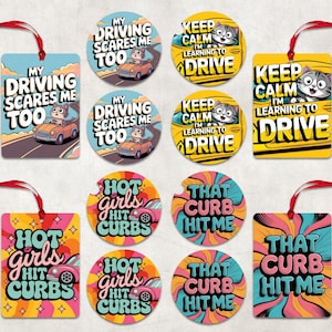 Paquete de ambientadores de coche con diseño de sarcasmo en formato PNG, set de diseño de sublimación para ambientadores de coche con diseño de sarcasmo, ambientadores divertidos imprimibles en formato PNG