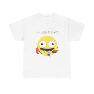Lächelnde Freunde Unisex Schwere Baumwolle Lustig Lächelnde Freunde Unisex T-Shirt, Freundschaft Geschenk Shirt, Lächelnde Freunde, trendiges T-Shirt, zu jeder Jahreszeit
