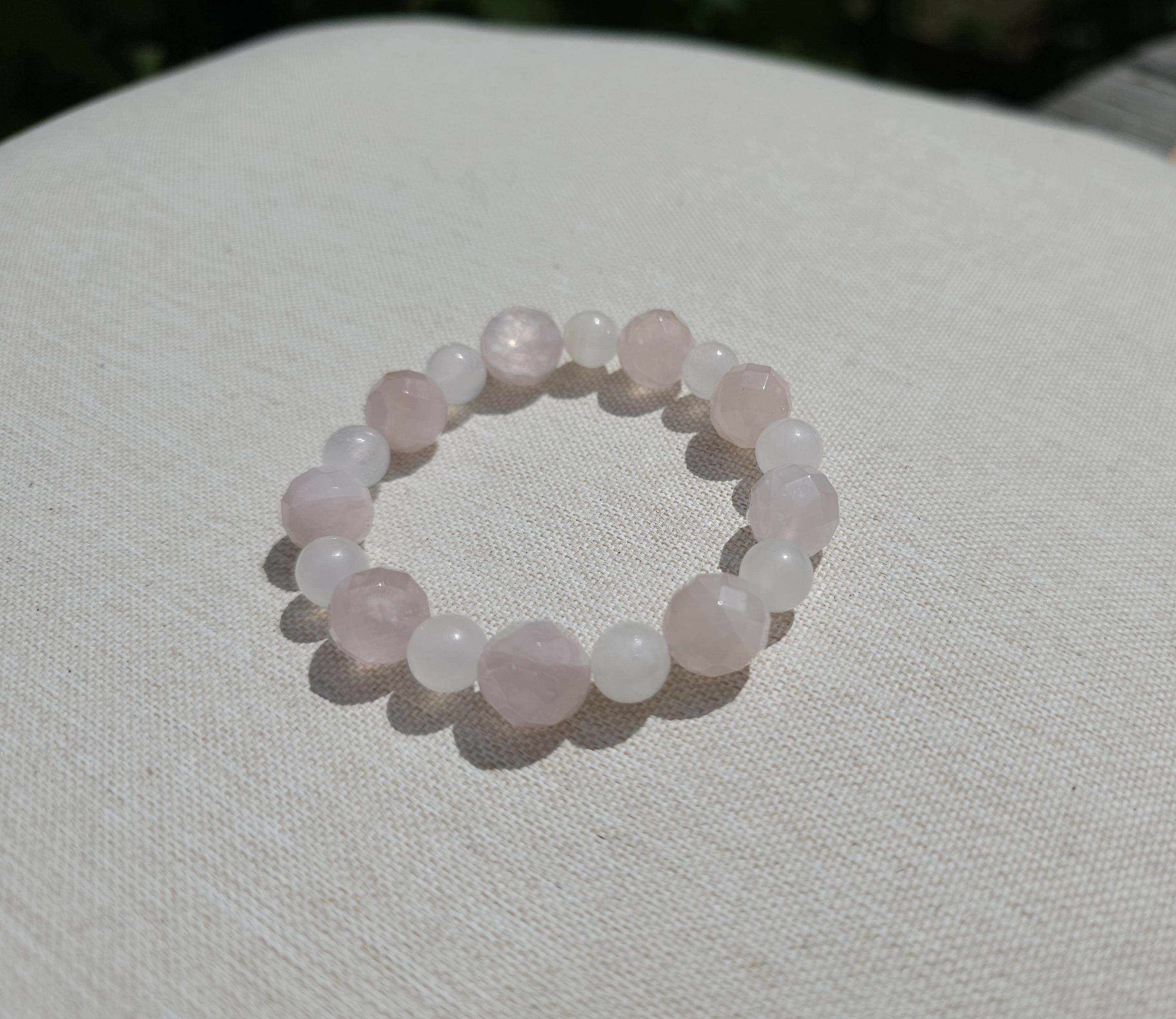 Rose Quartz and Pink Calcite Bracelet | Love and Harmony - Etsy