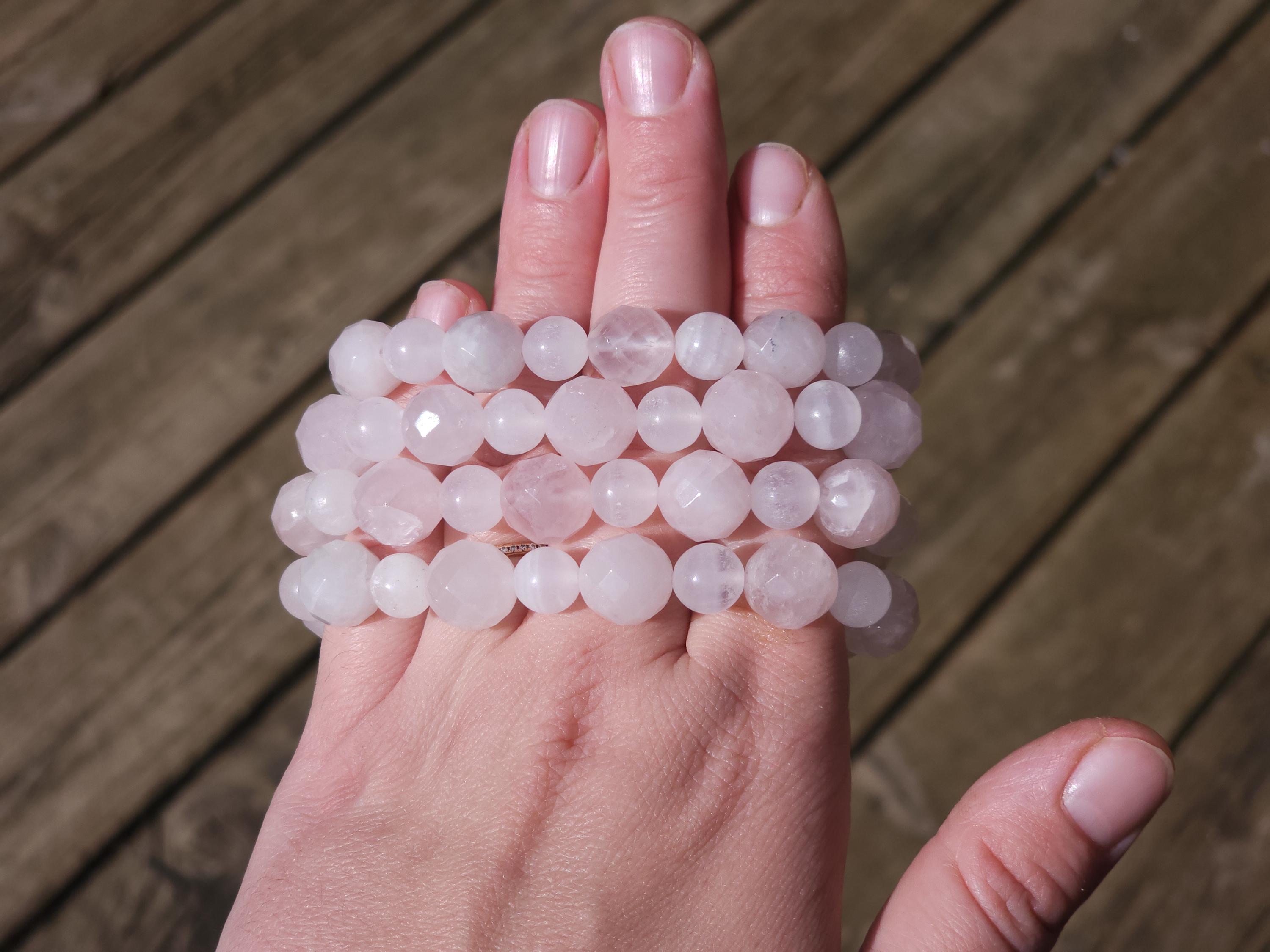 [HARANG]★BTS 着用★ HR 47B_Round Cut Pink Calcite Bracelet Pink Calcite Bracelet – koraandky