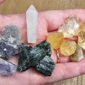 Crystal Set | Citrine | Green Tourmaline | Amethyst  | Quartz Tower
