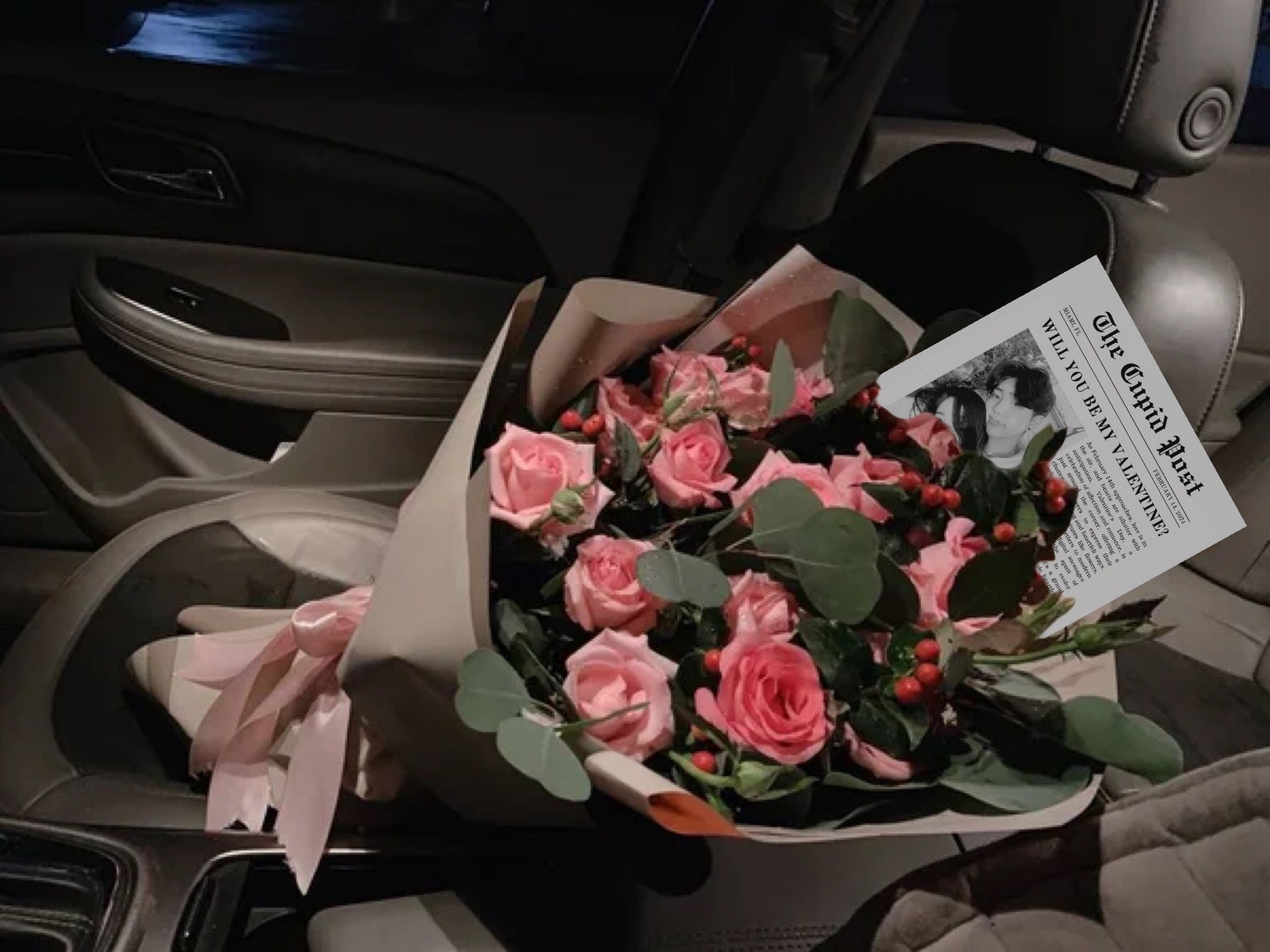 Will You Be My Valentine Newspaper Cupid Post Horizontal Viral 2024
