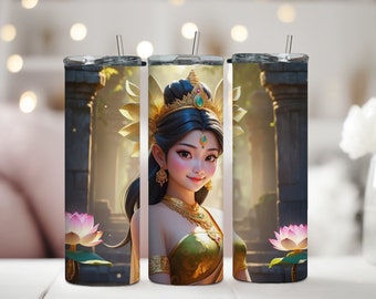 Khmer Apsara Stainless Steel Tumbler | Angkor Wat | Travel Cup