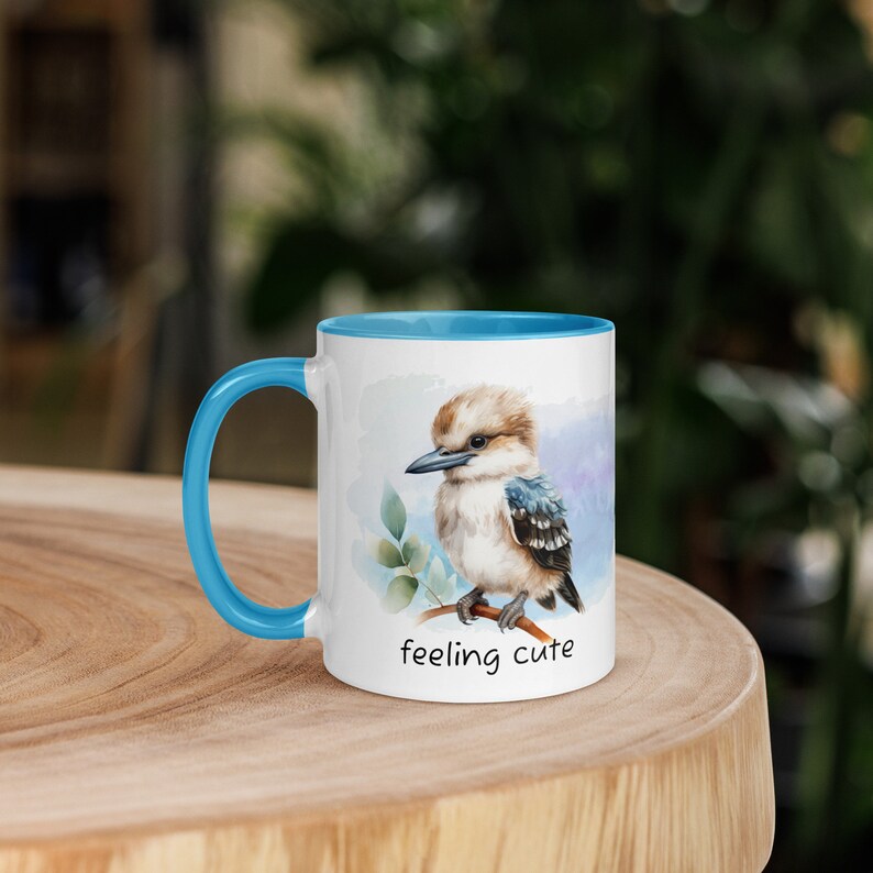 Cute Baby Kookaburra Mug, Kookaburra Coffee Cup, Feeling Cute Coffee