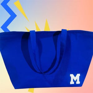 Large Tote - Weekender Bag - Giant Canvas Bag - Maxi Tote Bag - Large Canvas Bag - Extra Large Canvas Bag - Huge Tote - Blue Canvas - Gift