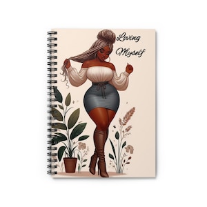 Empowering Spiral Notebook - Loving Myself | Motivational Journal, Affirmation Notebook, Self-Care Gift, Stationery, Plant Lover&#39;s Gift