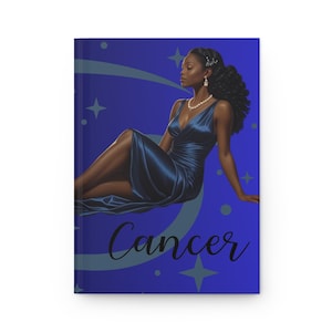 Cancer Zodiac Hardcover Journal - Astrology Gift, Star Sign Notebook, Celestial Writing, Personalized Journal, Birthday Present