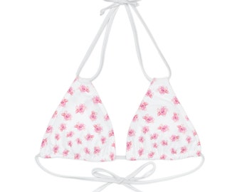 Hibiscus Strappy Triangle Bikini Top