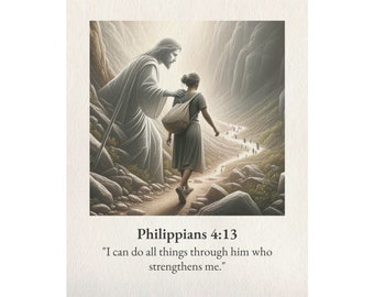 Philippians 4:13 Matte Vertical Poster