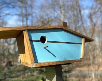 Op maat gemaakt vogelhuisje, modern vogelhuisje, art deco vogelhuisje