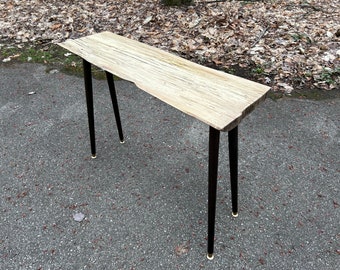 Mooie live edge Spalted Maple consoletafel, consoletafel, spalted esdoorn tafel, live edge console