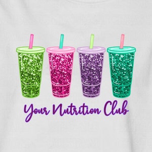 CUSTOM *faux* Sequin Loaded Teas (Nutrition Club Shirt or Sweatshirt) - Personalize for Your Club!