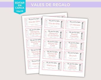 Editable Vale de Regalos para el Día de las Madres, Regalo Personalizado para Mama, Regalo para Feliz Día de las Madres, Regalo para Madre