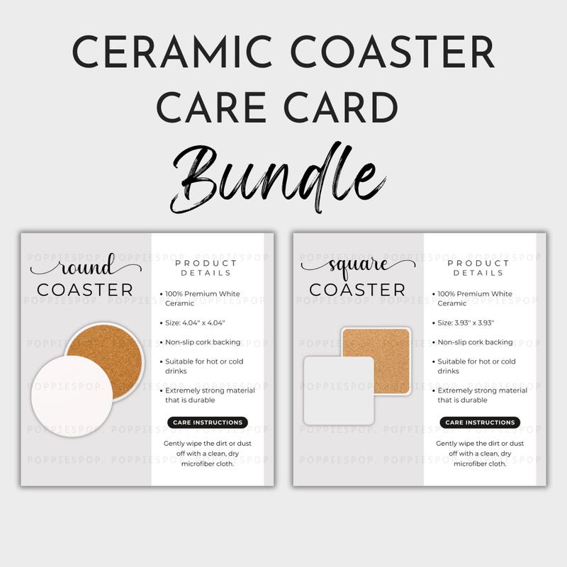 Ceramic Cards Coasters - Etsy