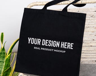 Tote Bag Mockup, Black Tote Bag Mockup, Flat Lay Tote Bag Mockup, Liberty Tote Bag OAD113, Aesthetic Tote Mockup, Printify Black Tote Bag