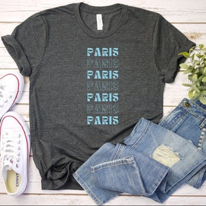 Paris France T-Shirt, Unisex t-shirt, trendy shirt, Paris shirt, travel, gifts for teens, girls trip, Parisian gift, Retro Vibrant