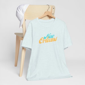Camiseta retrô de Nova Orleans mínima unissex camiseta gráfica retrô moderna praia