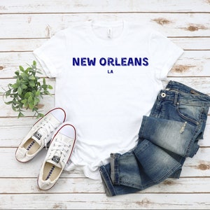 New Orleans Vintage T-Shirt Minimal Unisex Graphic Tee Cool Fun Travel Summer Gift