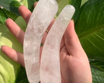 A gift for beginners! Small clear Quartz Wand Clear Quartz Natural Rose Quartz Massage Stick,Quartz,Reiki Heal,Crystal Sculpture