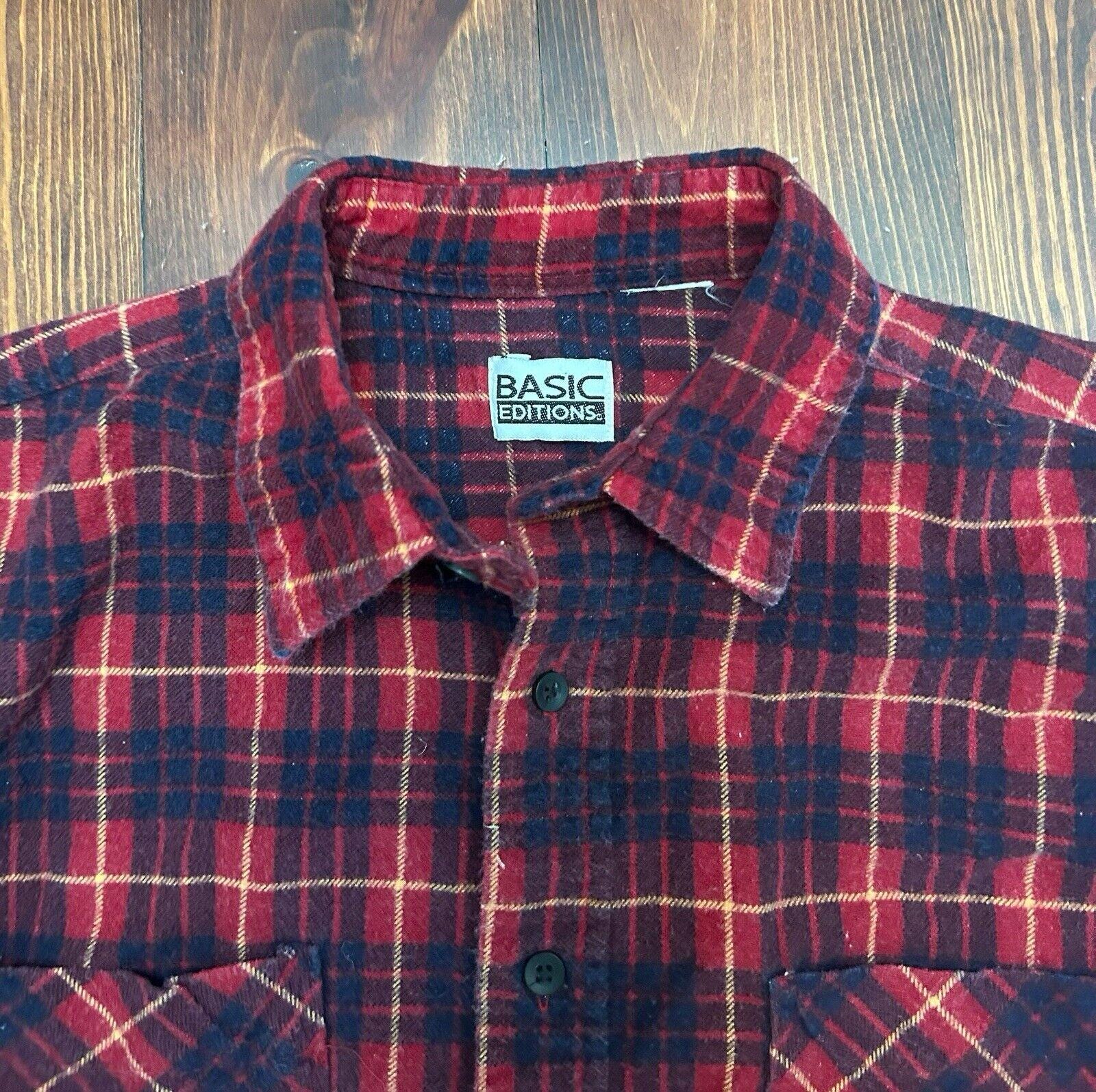 basic editions dress shirts Basic Editions Men's Dress Shirt L Button Down Blue/green/gold/White Striped