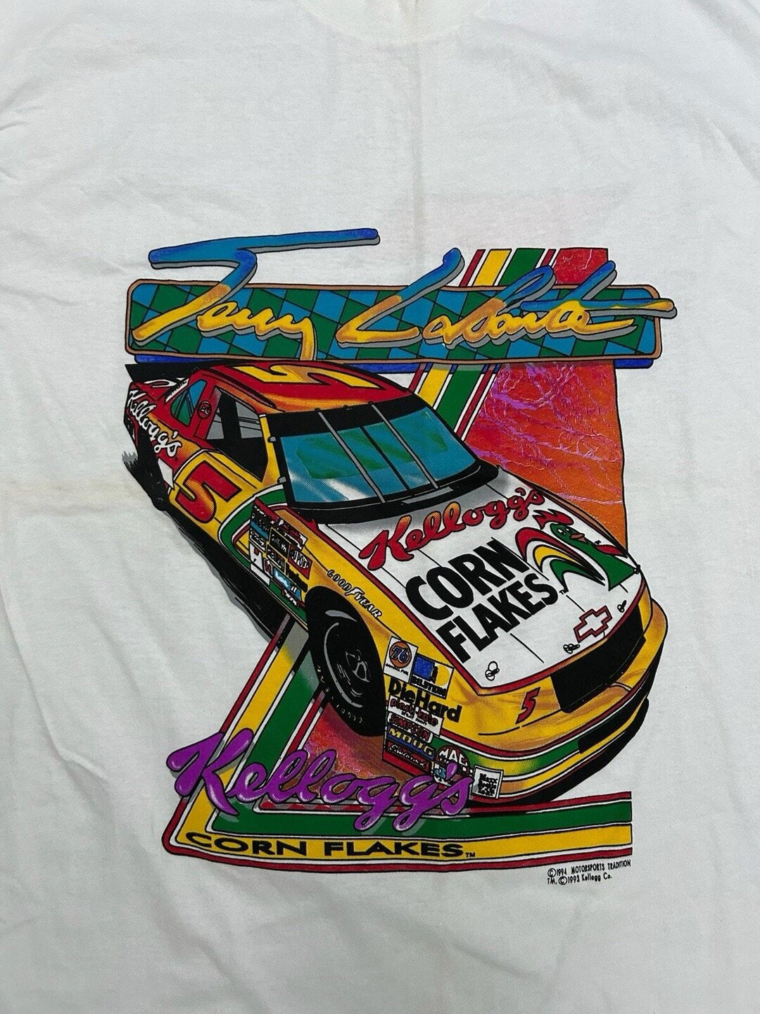 1993 Vintage Terry Labonte Kelloggs T-shirt Szxl Single Stitch Made in ...