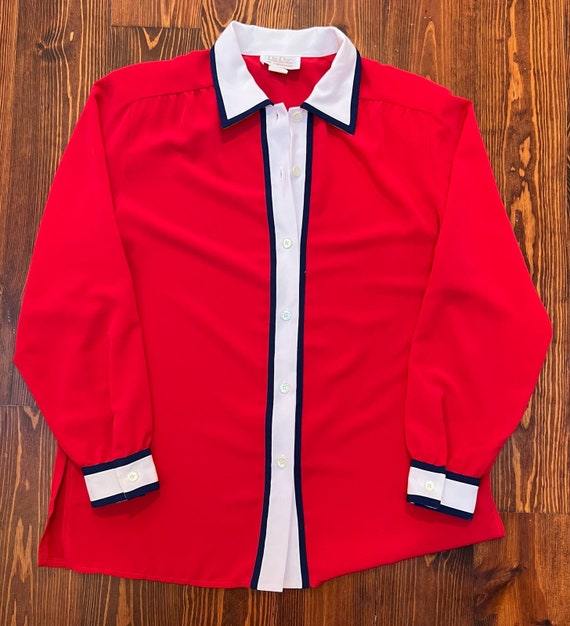 Women’s Vintage Da-Rue of California Button Up Red