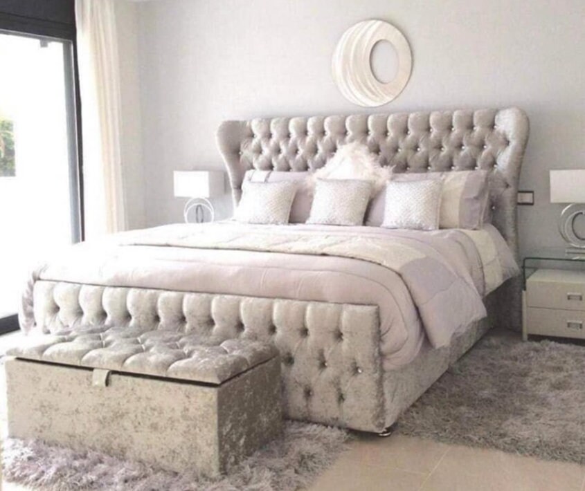 Curved Wing Back Bed Frame Butterfly Design Etsy