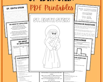 St. Edith Stein (Teresa Benedicta of the Cross) Feast Day August Kids Activities Printables Worksheets Mass Coloring Religious Education